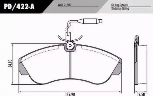 FRAS-LE PD/422-A - Brake Pad Set, disc brake autospares.lv