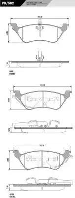 FRAS-LE PD/582 - Brake Pad Set, disc brake autospares.lv