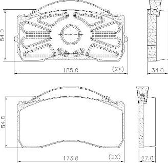 FRAS-LE PD/533-K020 _ CV Advan - Brake Pad Set, disc brake autospares.lv