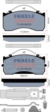 FRAS-LE PD/533-K020-CV - Brake Pad Set, disc brake autospares.lv