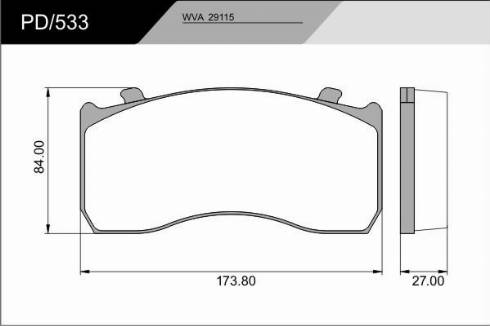 FRAS-LE PD/533-K020_HD PRO - Brake Pad Set, disc brake autospares.lv