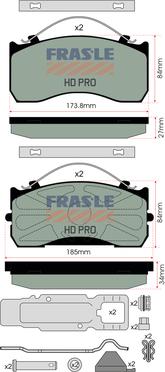 FRAS-LE PD/533-K020-HD - Brake Pad Set, disc brake autospares.lv