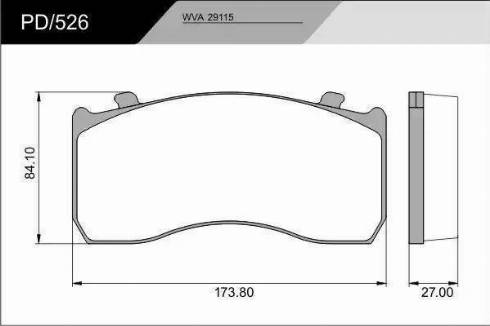 FRAS-LE PD/526-K02_CV Advanced - Brake Pad Set, disc brake autospares.lv