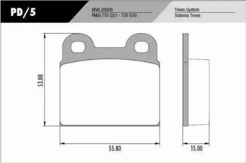 FRAS-LE PD/5 - Brake Pad Set, disc brake autospares.lv