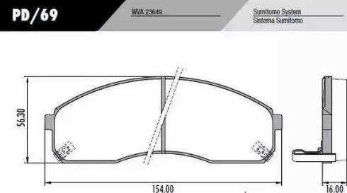 FRAS-LE PD69 - Brake Pad Set, disc brake autospares.lv