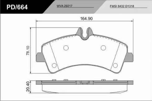 FRAS-LE PD/664_CV Advanced - Brake Pad Set, disc brake autospares.lv