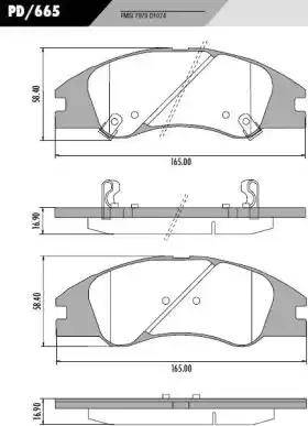 FRAS-LE PD/665 - Brake Pad Set, disc brake autospares.lv