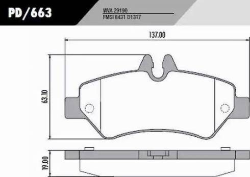 FRAS-LE PD663 - Brake Pad Set, disc brake autospares.lv