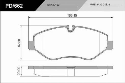 FRAS-LE PD/662_CV Advanced - Brake Pad Set, disc brake autospares.lv