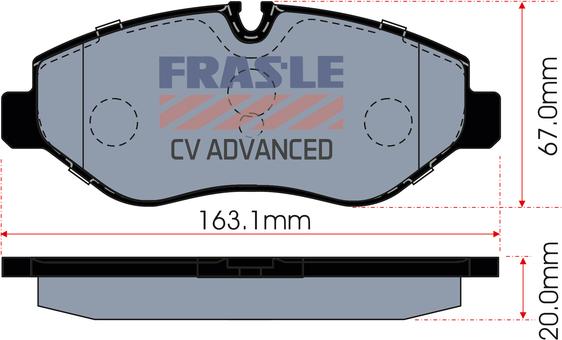 FRAS-LE PD/662-CV - Brake Pad Set, disc brake autospares.lv