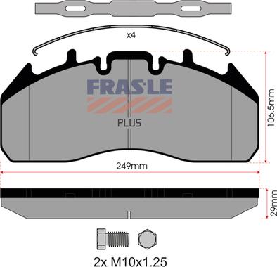 FRAS-LE PD/196-K019-PLUS - Brake Pad Set, disc brake autospares.lv