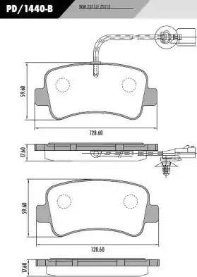 FRAS-LE PD/1440-B - Brake Pad Set, disc brake autospares.lv