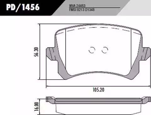 FRAS-LE PD/1456 - Brake Pad Set, disc brake autospares.lv