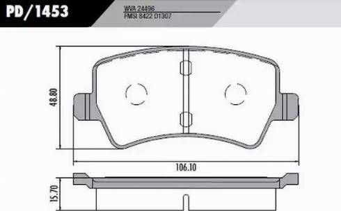 FRAS-LE PD/1453 - Brake Pad Set, disc brake autospares.lv