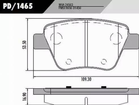 FRAS-LE PD/1465 - Brake Pad Set, disc brake autospares.lv