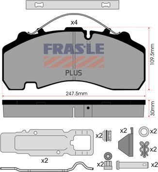 FRAS-LE PD/141-K021-PLUS - Brake Pad Set, disc brake autospares.lv