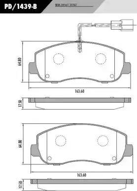 FRAS-LE PD/1439-B - Brake Pad Set, disc brake autospares.lv
