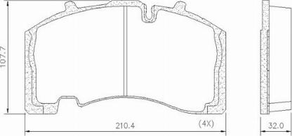 FRAS-LE PD/147-K023 _ CV Advan - Brake Pad Set, disc brake autospares.lv