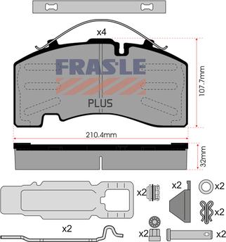 FRAS-LE PD/147-K023-PLUS - Brake Pad Set, disc brake autospares.lv