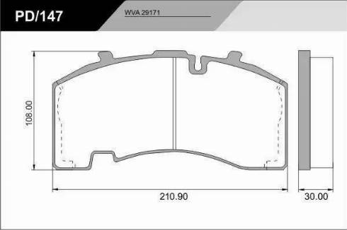 FRAS-LE PD/147-K20_HD PRO - Brake Pad Set, disc brake autospares.lv