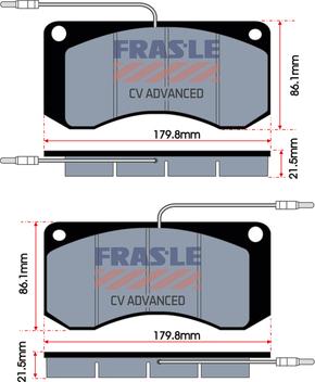 FRAS-LE PD/155-E-CV - Brake Pad Set, disc brake autospares.lv