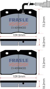 FRAS-LE PD/151-A-CV - Brake Pad Set, disc brake autospares.lv