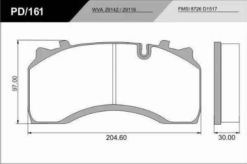 HELLA C4056 - Brake Pad Set, disc brake autospares.lv