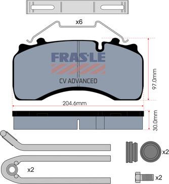 FRAS-LE PD/161-K013-CV - Brake Pad Set, disc brake autospares.lv