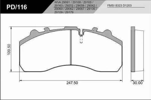 FRAS-LE PD/116_CV Advanced - Brake Pad Set, disc brake autospares.lv