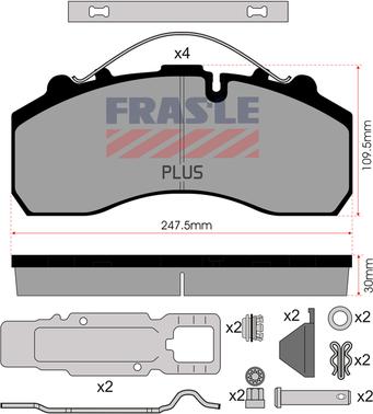 FRAS-LE PD/116-K021-PLUS - Brake Pad Set, disc brake autospares.lv