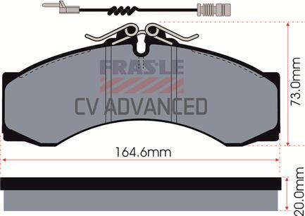 FRAS-LE PD/111-A-CV - Brake Pad Set, disc brake autospares.lv