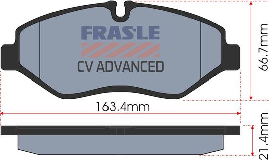 FRAS-LE PD/189-CV - Brake Pad Set, disc brake autospares.lv