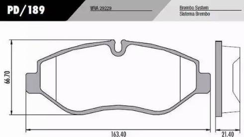 FRAS-LE PD/189 - Brake Pad Set, disc brake autospares.lv