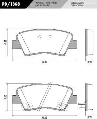 FRAS-LE PD/1368 - Brake Pad Set, disc brake autospares.lv