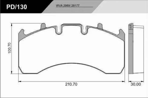 FRAS-LE PD/130_CV Advanced - Brake Pad Set, disc brake autospares.lv