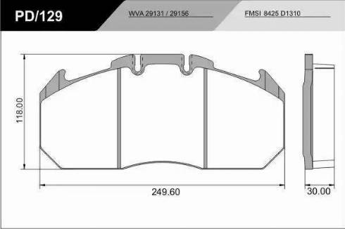 FRAS-LE PD/129_CV Advanced - Brake Pad Set, disc brake autospares.lv