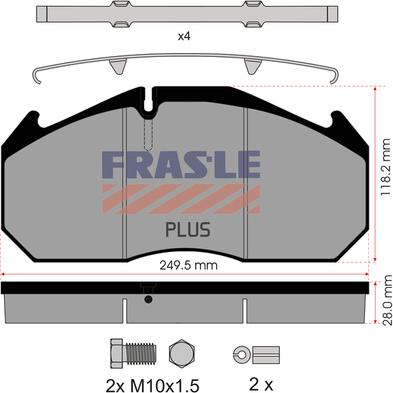 FRAS-LE PD/125-K012-PLUS - Brake Pad Set, disc brake autospares.lv