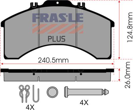 FRAS-LE PD/128-K005-PLUS - Brake Pad Set, disc brake autospares.lv