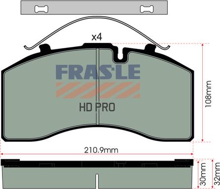 FRAS-LE PD/172-HD - Brake Pad Set, disc brake autospares.lv