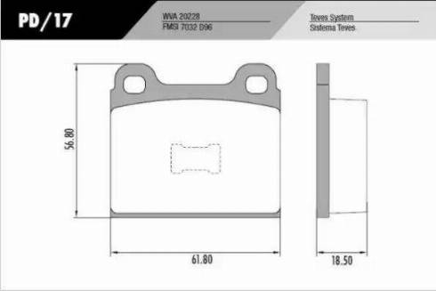 FRAS-LE PD/17 - Brake Pad Set, disc brake autospares.lv