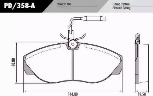 FRAS-LE PD/358-A - Brake Pad Set, disc brake autospares.lv