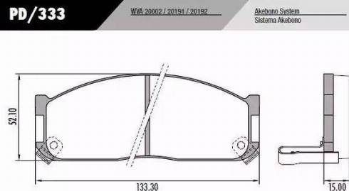 FRAS-LE PD333 - Brake Pad Set, disc brake autospares.lv