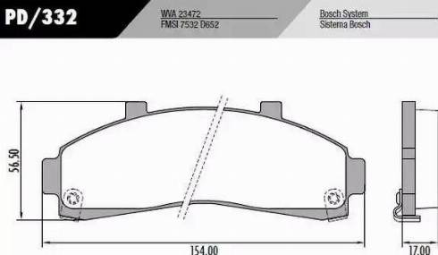 FRAS-LE PD332 - Brake Pad Set, disc brake autospares.lv