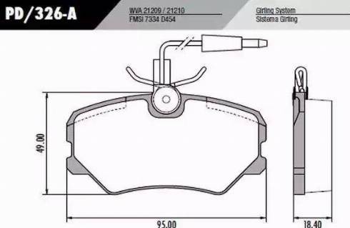 FRAS-LE PD326A - Brake Pad Set, disc brake autospares.lv