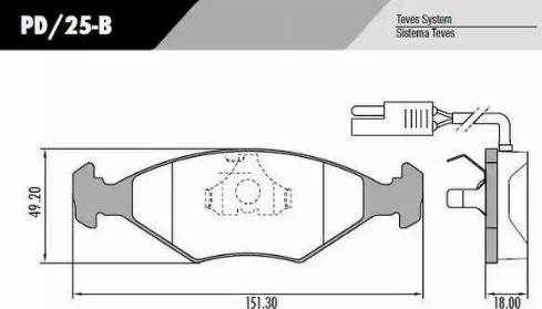 FRAS-LE PD/25-B - Brake Pad Set, disc brake autospares.lv