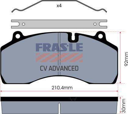 FRAS-LE PD/209-CV - Brake Pad Set, disc brake autospares.lv