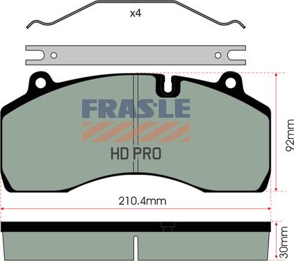 FRAS-LE PD/209-HD - Brake Pad Set, disc brake autospares.lv