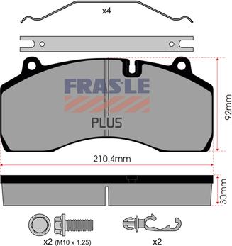 FRAS-LE PD/209-K029-PLUS - Brake Pad Set, disc brake autospares.lv