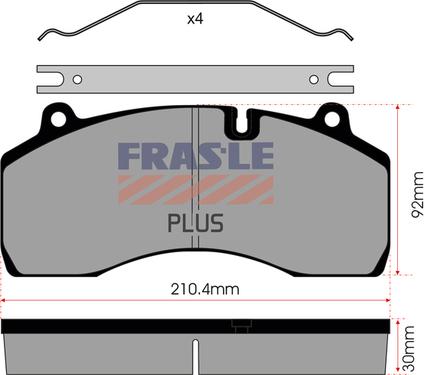 FRAS-LE PD/209-PLUS - Brake Pad Set, disc brake autospares.lv
