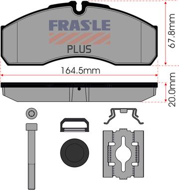 FRAS-LE PD/208-K026-PLUS - Brake Pad Set, disc brake autospares.lv